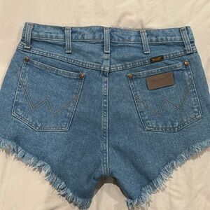 Women’s Wrangler ReWorked denim shorts.